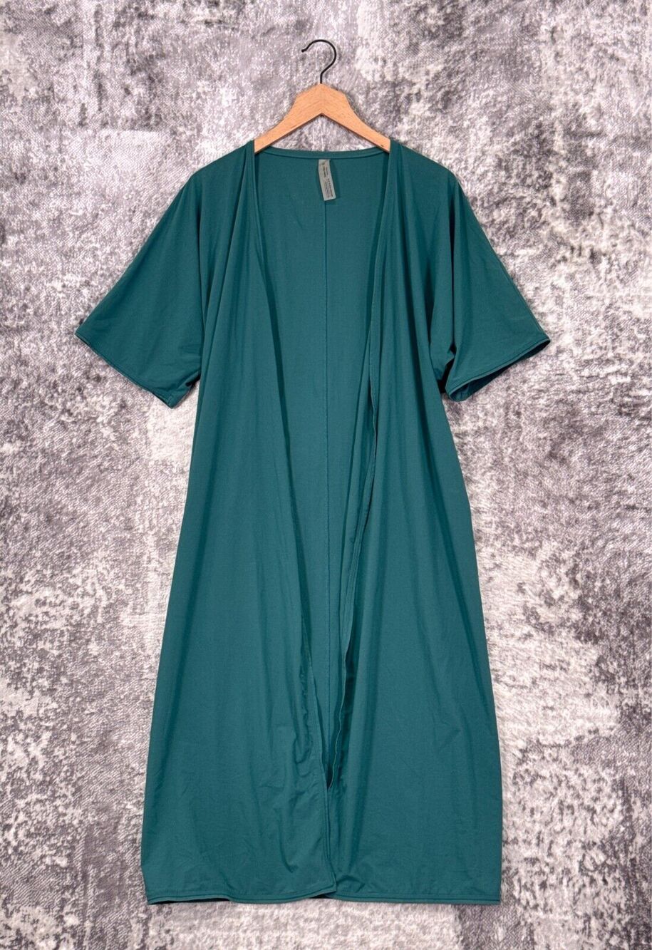 Outdoor Voices Top XS Womens Green Short Sleeve Tie Back Duster Topper